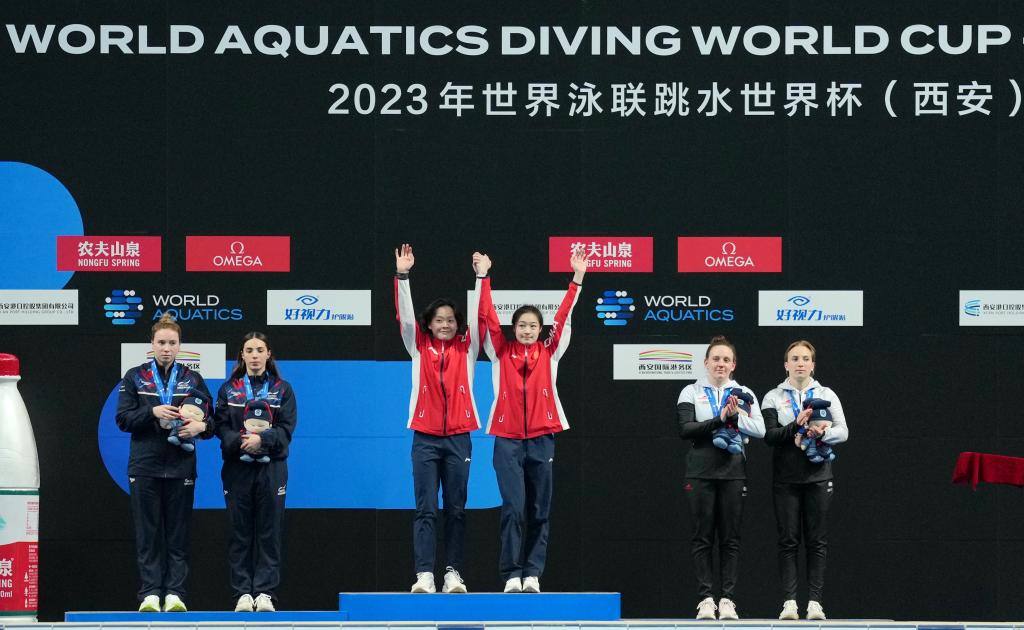 跳水——世界杯西安站：昌雅妮/陈艺文获女子双人3米板冠军
